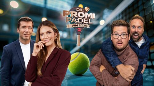 Titel: Die Promi Padel WM – Wer holt den PadelCity Cup?;
Staffel: 1;
Person: Marco Hagemann; Viviane Geppert; Chris Tall; Steven Gätjen;
Copyright: Joyn/Maria Geckerle/Robert Maschke;
Fotograf: Joyn;
Bildredakteur: Isabella Toennes;
Dateiname: 3279681.jpg;
Rechtehinweis: Dieses Bild darf honorarfrei für redaktionelle Zwecke und nur im Rahmen der Programmankündigung verwendet werden. Andere Veröffentlichungen sind nur nach Rücksprache und ausdrücklicher Genehmigung der Seven.One Entertainment Group GmbH möglich. Nicht für EPG! Verwendung nur mit vollständigem Copyrightvermerk. Das Foto darf nicht verändert, bearbeitet und nur im Ganzen verwendet werden. Es darf nicht archiviert werden. Es darf nicht an Dritte weitergeleitet werden. Aneinanderreihung/Zusammenlegung/Kopplung von Bildern zum Zweck der Erstellung von Slide-Shows o.ä. nicht gestattet; Verbindung/Einfügen/Anfügen von Werbung nicht gestattet. Das Bild kann KI generierte Elemente enthalten.
Bei Fragen: foto@seven.one
Voraussetzung für die Verwendung dieser Programmdaten ist die Zustimmung zu den Allgemeinen Geschäftsbedingungen der Presselounges der Sender der Seven.One Entertainment Group GmbH.